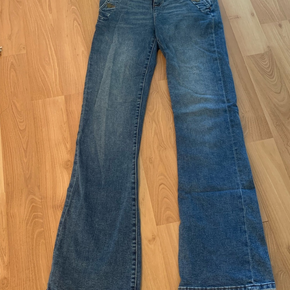 Karl Lagerfeld High Rise Wide Leg flare Jeans